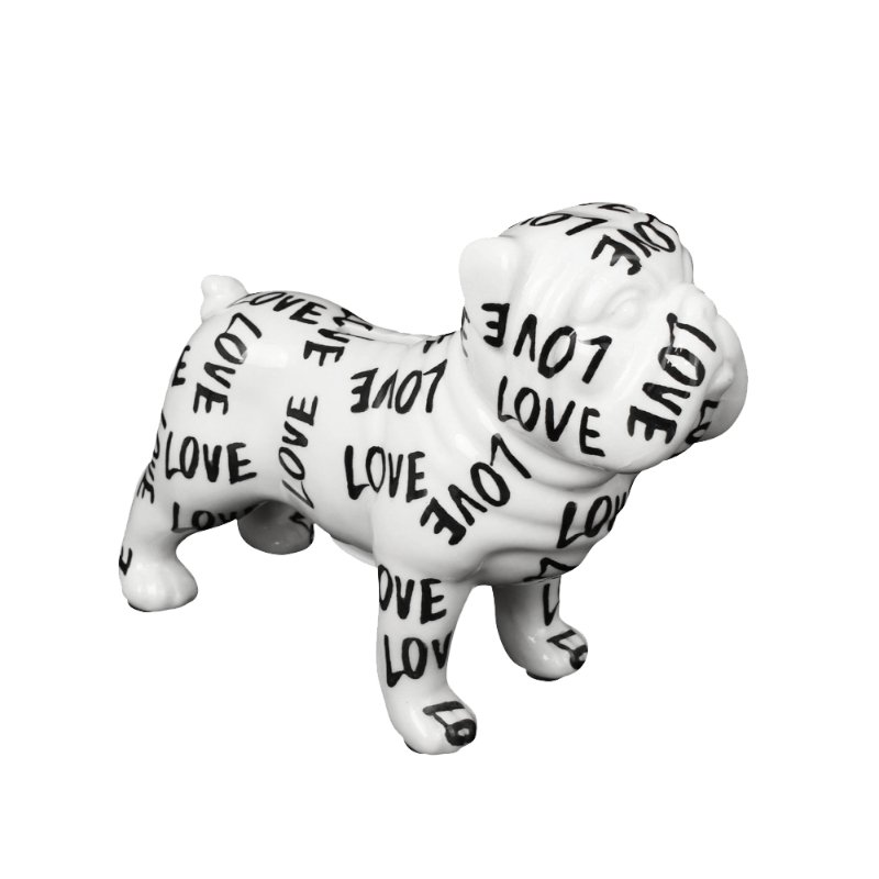 Bulldog Inglese Cane Grande Grafitti salvadanaio Originale in Ceramica Melbourne POMME PIDOU Salvadanaio XL Bodhis Big Max Regalo Esclusivo con Scatola